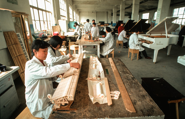 Piano factory, Beijing, China